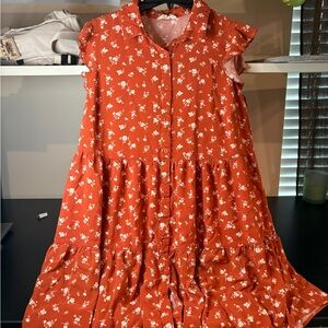 Floral Button-Down Dress